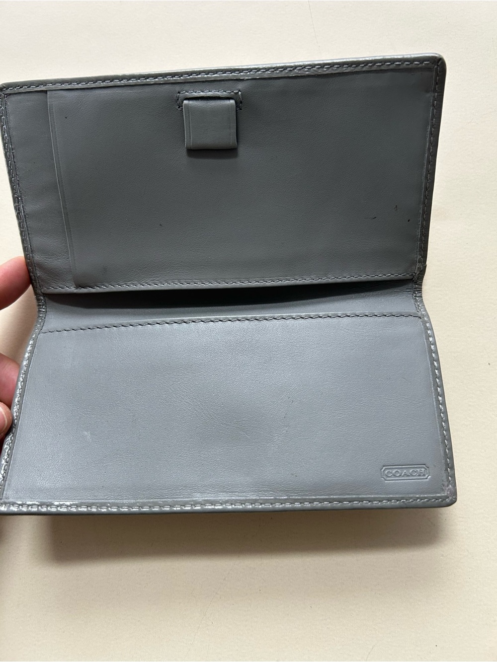 Coach Gray Signature Continental Wallet - Picture 4 of 6